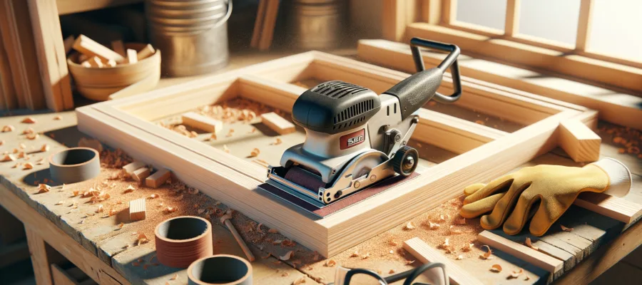 Bandschleifer Anfaengerprojekt: Einfachen Holzrahmen selber schleifen