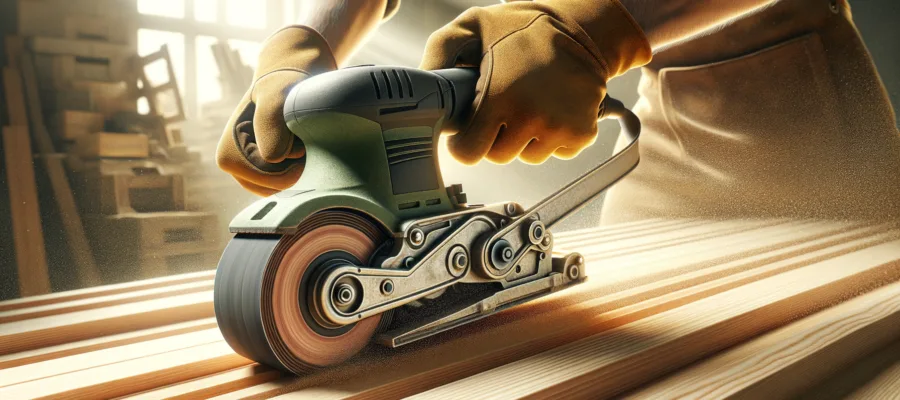 Bandschleifer fuehren auf Holz: Technik fuer gleichmaessige Flaechen