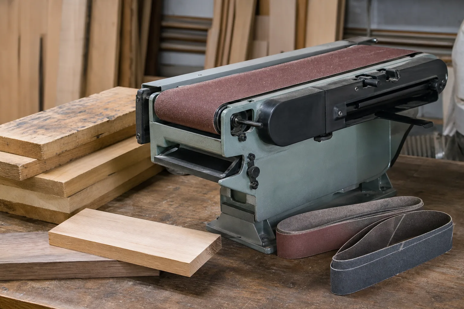 Bandschleifer Holz schleifen: grobe und feine Arbeitsschritte im Ueberblick